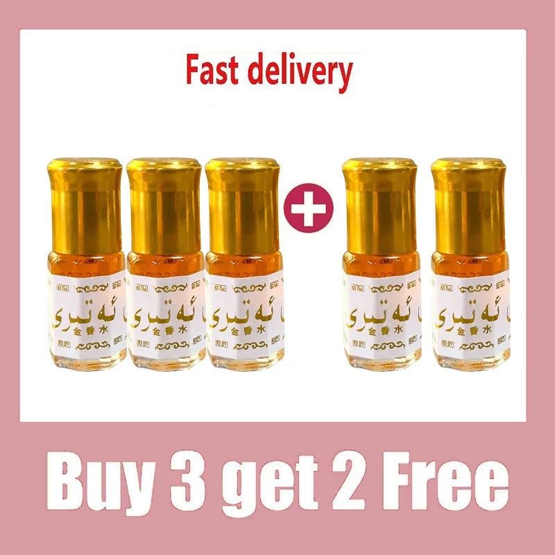 Arabian Brand Gold Perfume Unisex Portable Roll-on Perfume Pheromone Long-lasting Fresh Charming Dating Daily Eau De Toilette Peaceful Pleasures Health and Wellness Buy 3 get 2 free