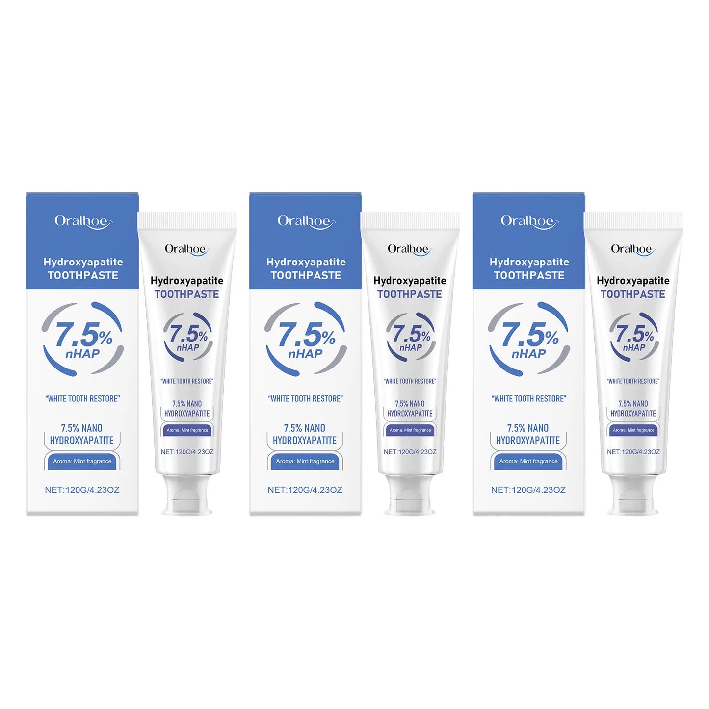 Oralhoe Hydroxyapatite Whitening Toothpaste – Stain Removal
