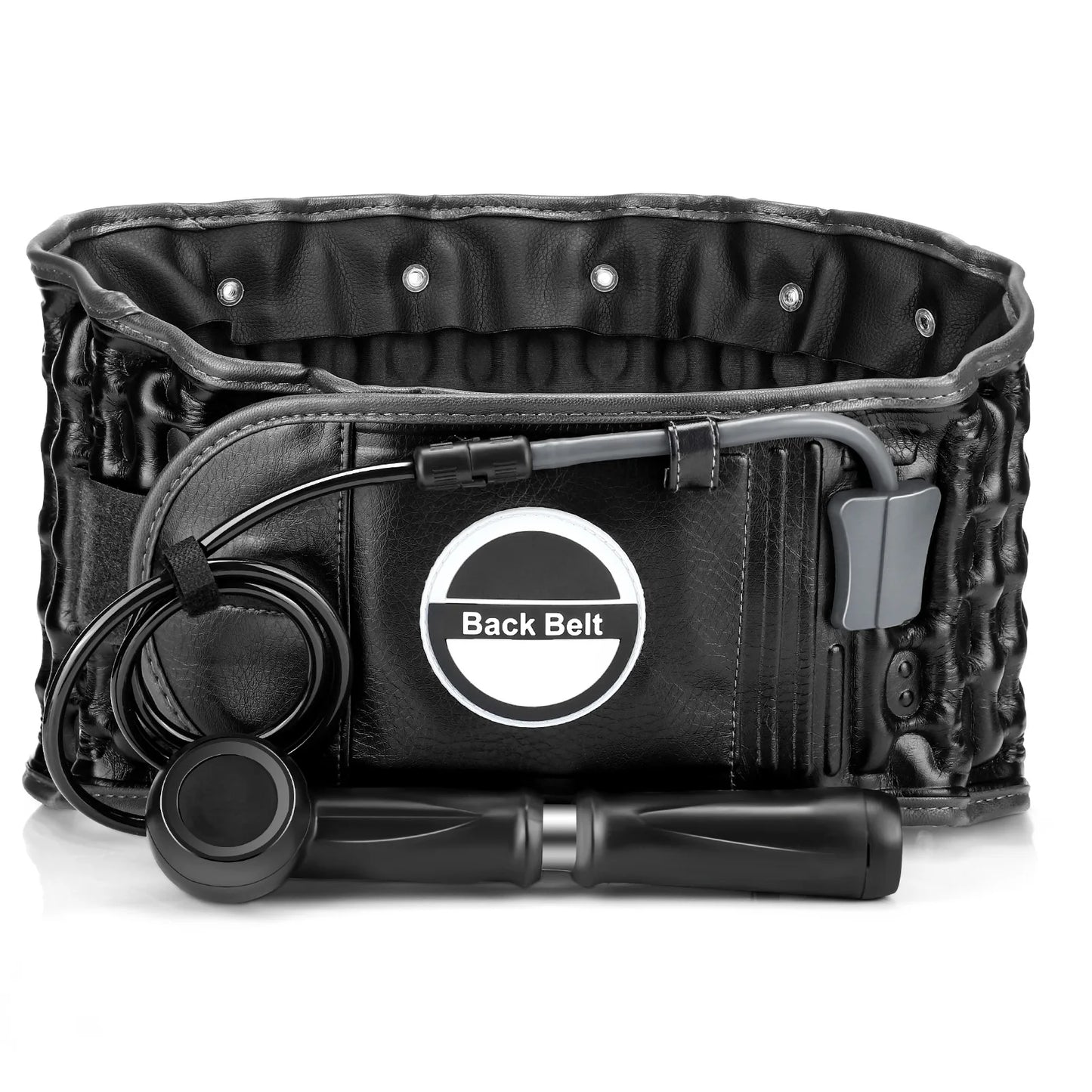 Spinal Air Traction Brace Decompression Back Belt Lumbar Support Belt for Men & Women Lower Back Back Posture Correction Strap Peaceful Pleasures Health and Wellness black