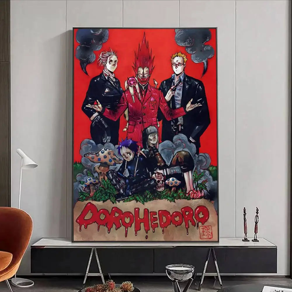 Dorohedoro Anime Figure Horror Monster Poster HD art poster for home living room bar office decoration sticky, waterproof Peaceful Pleasures Health and Wellness z1 15X20cmNoframe