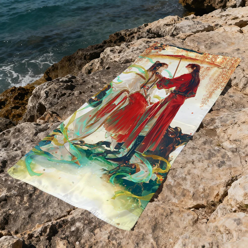 Anime Quick-Dry Beach Towel | Soft Microfiber Pool & Travel Quick-Dry Beach Towel Peaceful Pleasures Health and Wellness