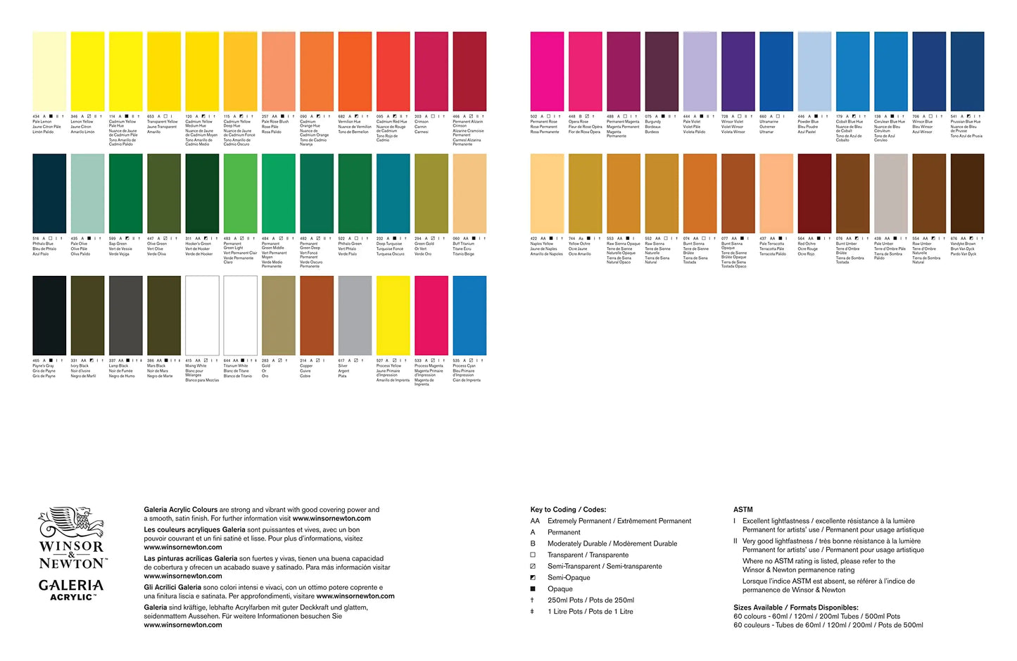 Winsor Newton Galeria Professional Acrylic Paint Tube Artists Pigment