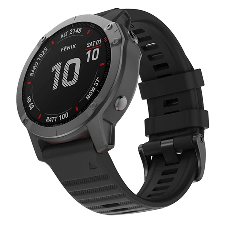 Silicone Quick Fit Band for Garmin Fenix 8/7/6/5 – 22mm 26mm