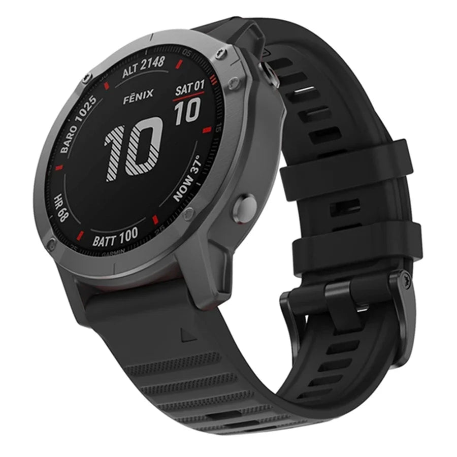 Silicone Quick Fit Band for Garmin Fenix 8/7/6/5 – 22mm & 26mm
