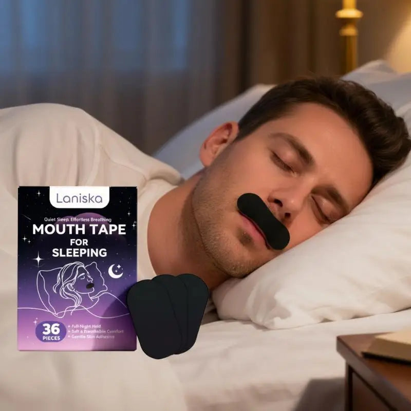 36Pcs Anti Snoring Mouth Tape Better Sleeping Mouth Breath Strips Grade Nose Breathing Stickers for Home Travel Peaceful Pleasures Health and Wellness