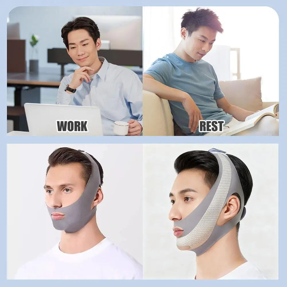 V Face Lifting Bandage Beauty Facial Carving Sleep Mask Double Chin Face Mask Reduce Face Thinning Slimmer For Men Peaceful Pleasures Health and Wellness
