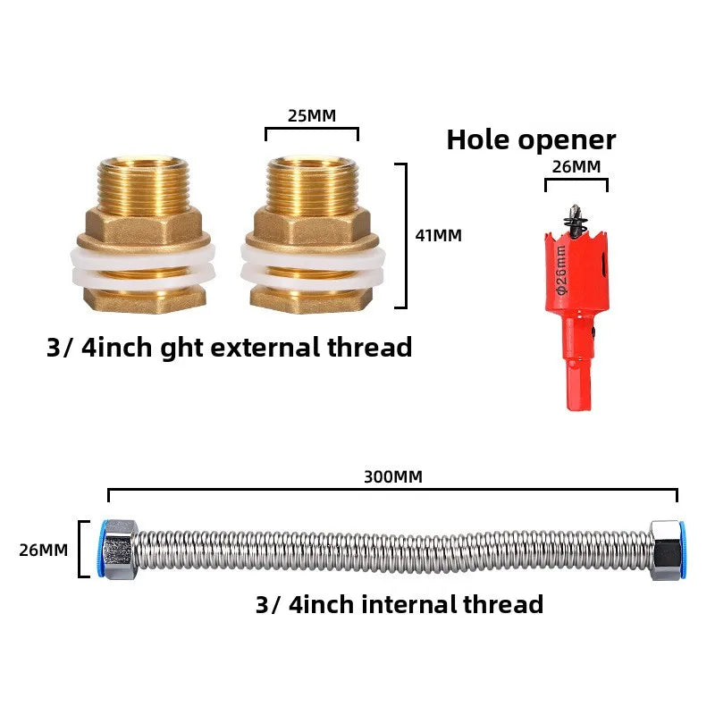 Copper Brass Swivel Tank Connector 1/2" 3/4" 1" Male Pipe Fitting