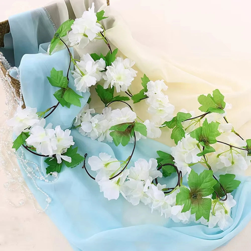 220cm Artificial Cherry Blossom Vine – Wedding & Home Decor