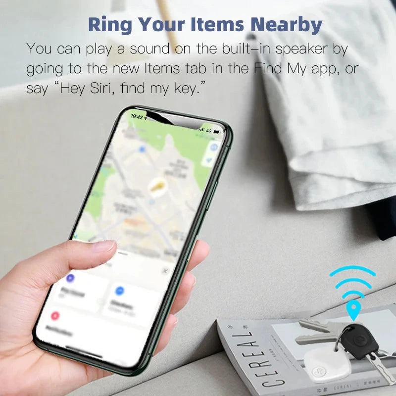 Bluetooth Elder GPS Tracker Works with IOS Find My App Dog Pet Key Finder Kid Car Positioner Anti-Lost Device Item Locator Peaceful Pleasures Health and Wellness
