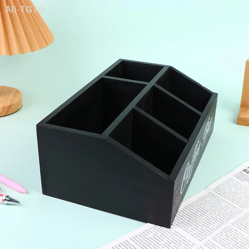 Wooden Coffee Storage Box | Multipurpose Counter Organizer