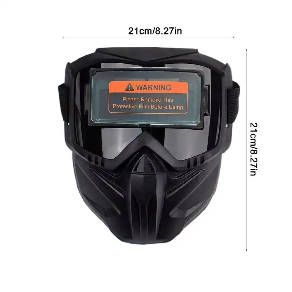 Auto Darkening Welding Helmet | Large View Antiglare Face Shield Welding Helmet Peaceful Pleasures Health and Wellness B
