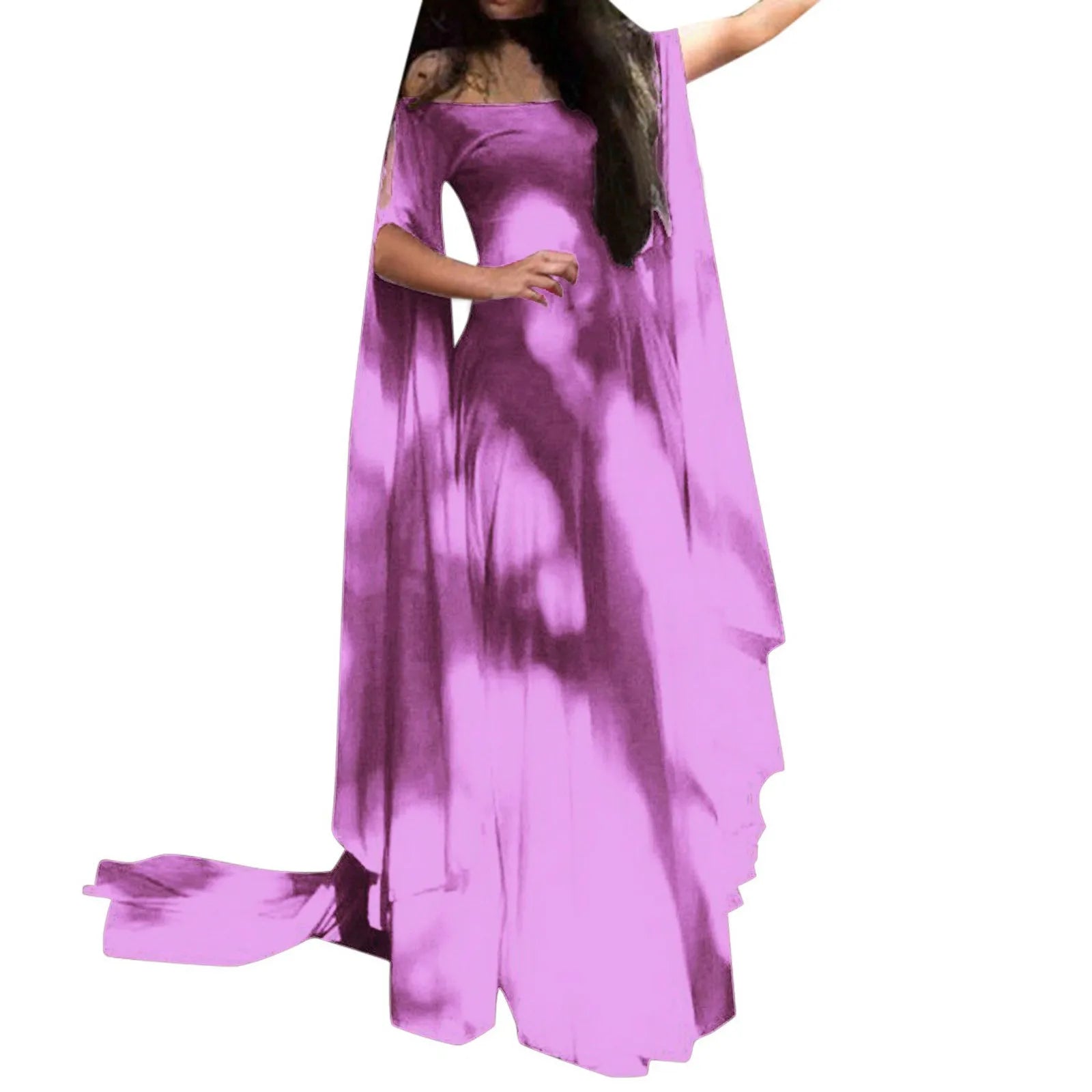 Women Halloween Dress Retro Cosplay Vintage Party Club Elegante Solid Off Shoulder Dress Maxi Funny Halloween Elf Dress Peaceful Pleasures Health and Wellness