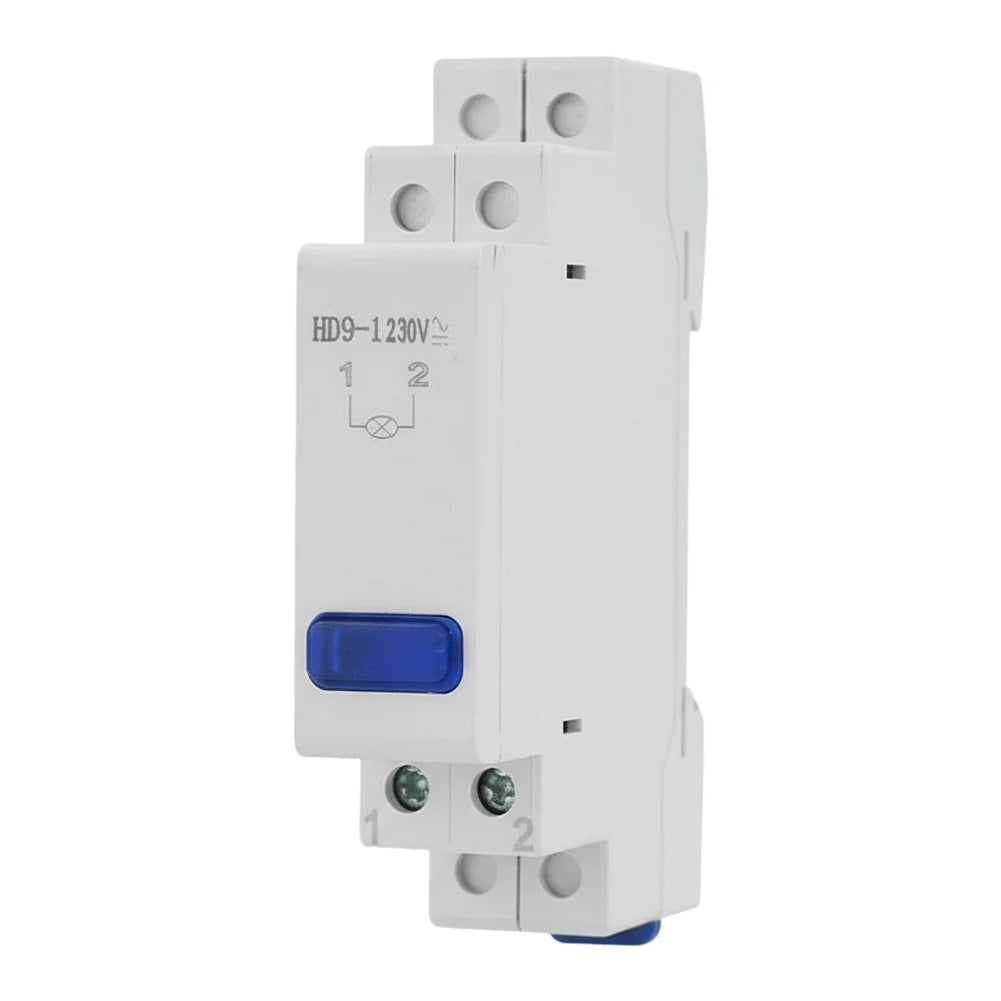 DIN Rail Mount LED Signal Lamp 230V Indicating Pilot Lights Power