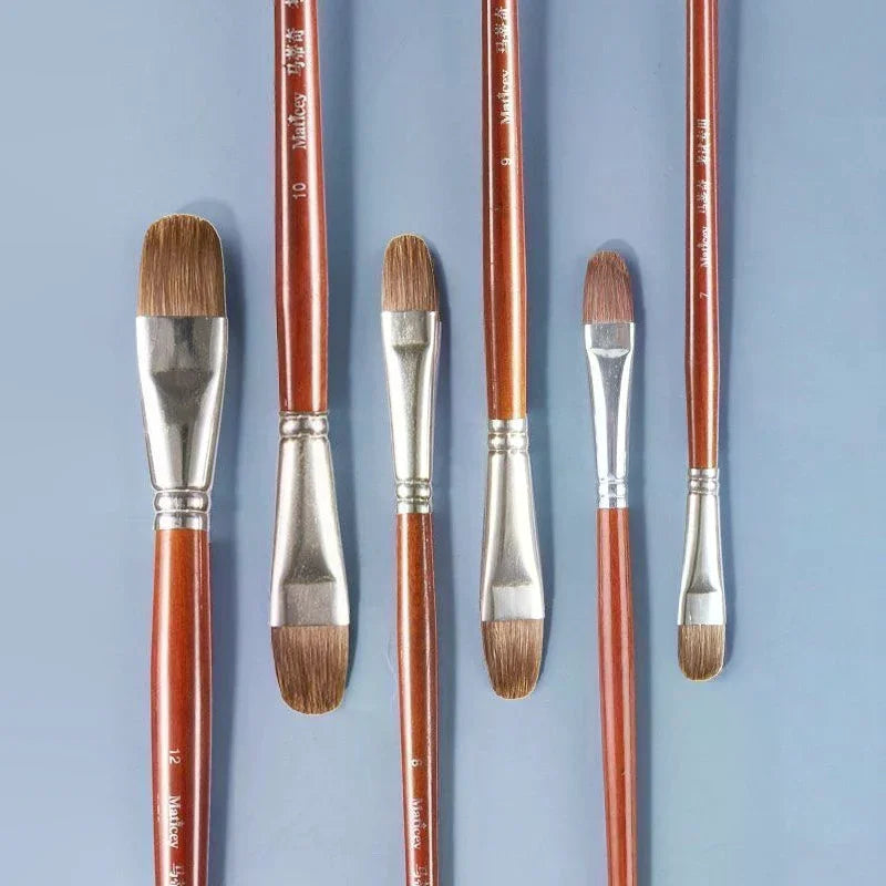 12-Piece Artist Paint Brush Set – Acrylic, Oil & Watercolor