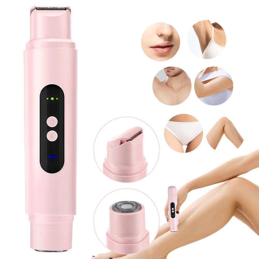 Electric Epilator for Women Bikini Hair Removal Rechargeable Portable Facial Shaver for Body Painless Eyebrow Razor Waterproof Peaceful Pleasures Health and Wellness