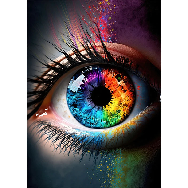 Abstract Eye Canvas Wall Art HD Print – Home & Office Decor Canvas Wall Art Peaceful Pleasures Health and Wellness SKU-5 50X70cm no frame