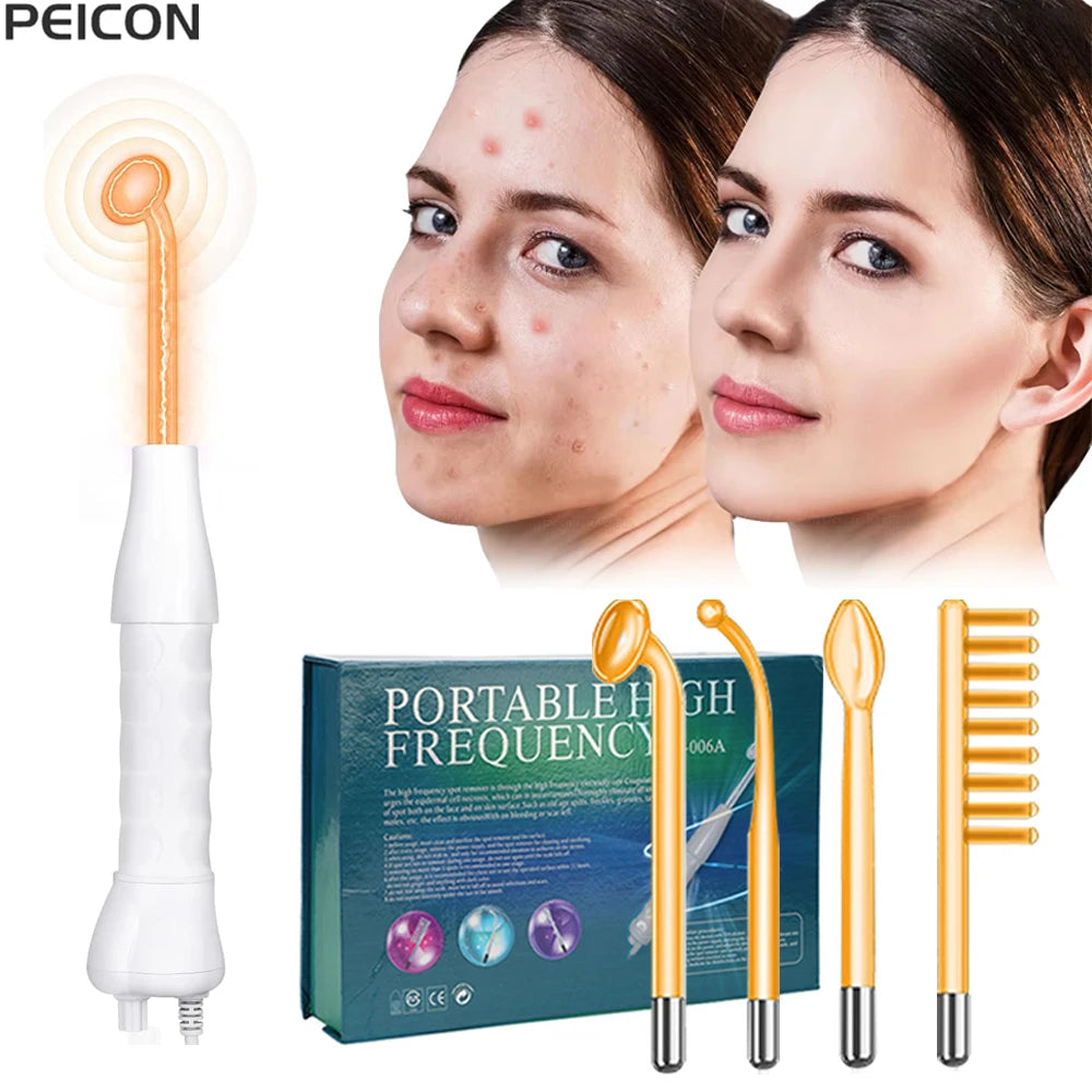 Electrotherapy Wand High Frequency Electrode Glass Tube Wand for Face Skin Tightening Machine Facial Acne Spot Wrinkles Remover Peaceful Pleasures Health and Wellness
