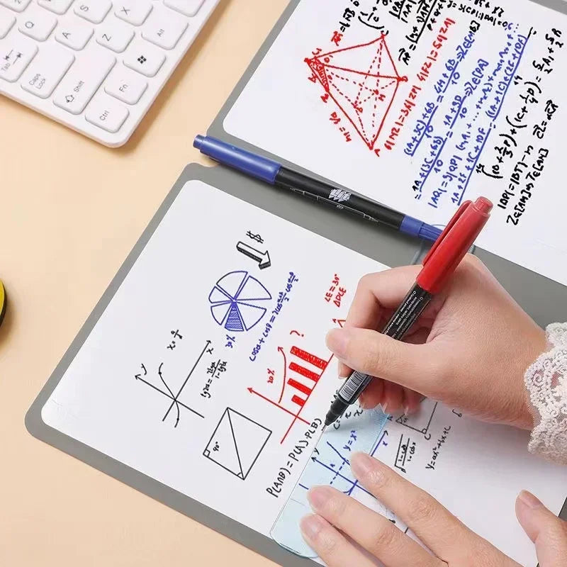 A5 Reusable Whiteboard Notebook Eraser Wipeable Board Portable Weekly
