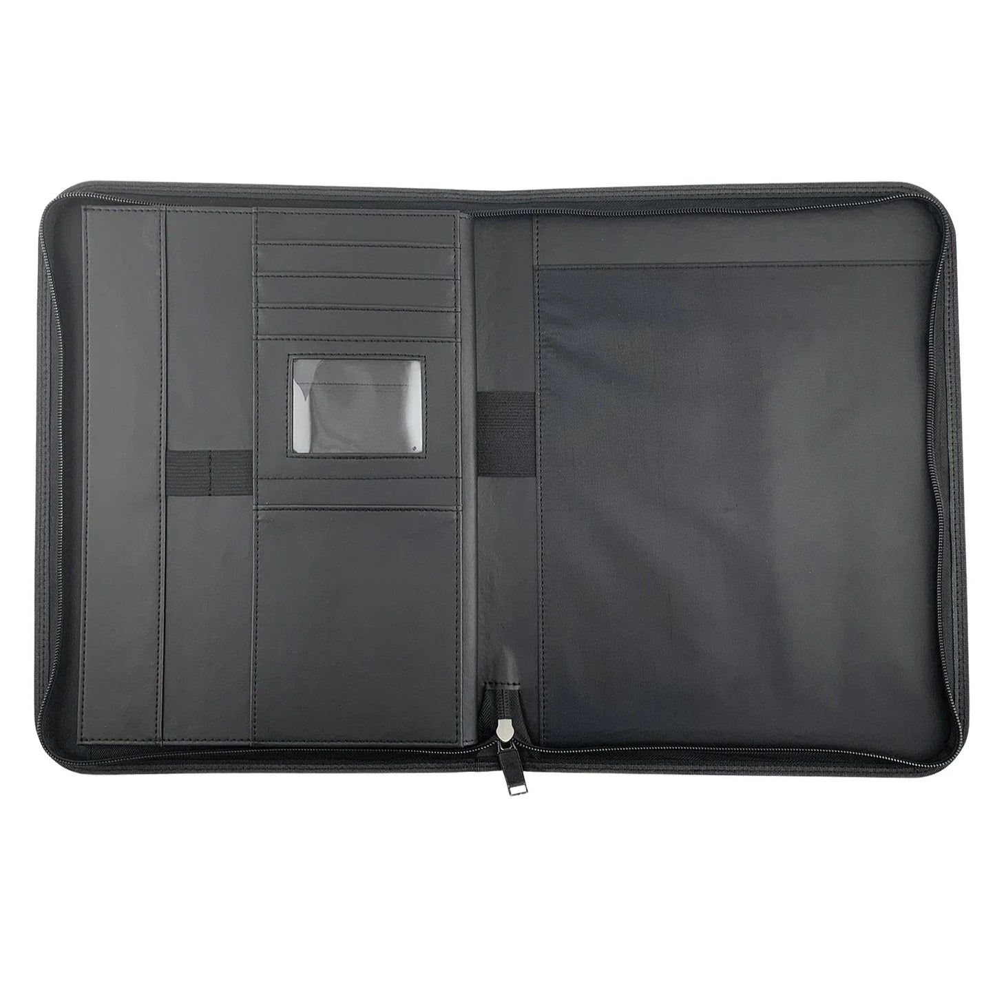 Bisofice Zippered Business Padfolio A4 PU Leather Portfolio Organizer