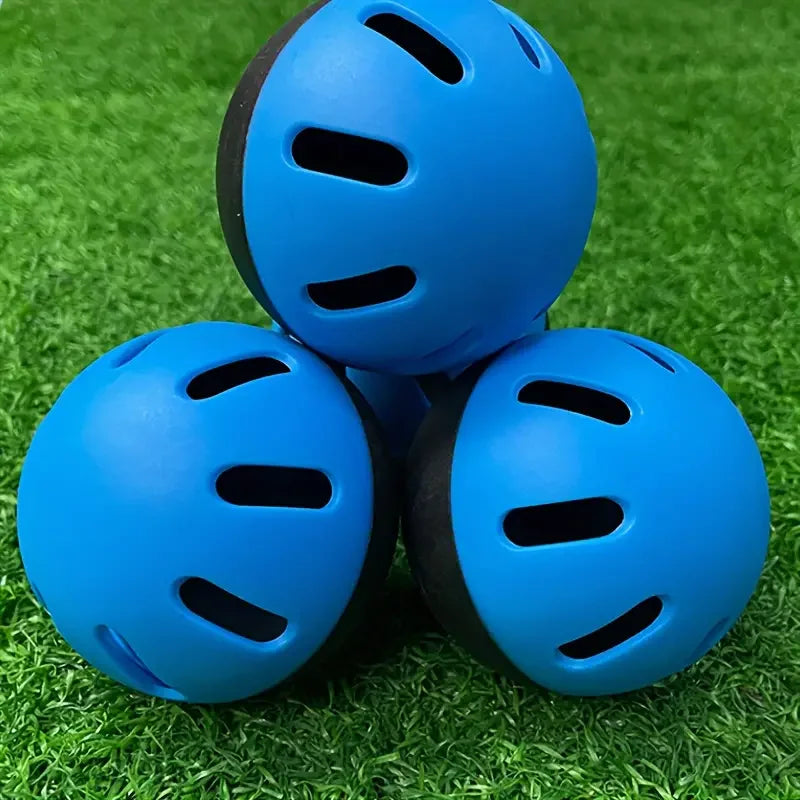 12 Pcs Baseball Soft Practice Balls Perforated Training Balls 2.91 Inches (74mm) For Outdoor Training Eva Hollow Ball Hole Ball Peaceful Pleasures Health and Wellness