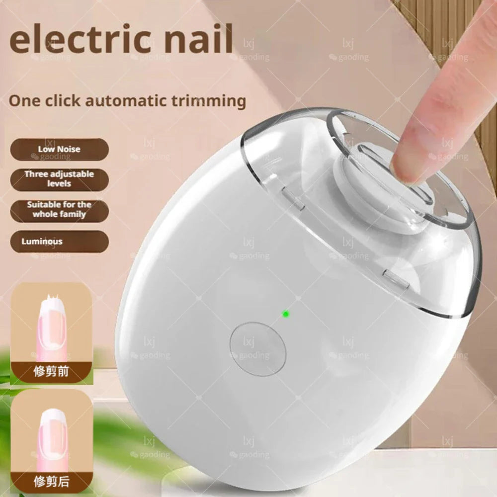 2-in-1 Rechargeable Electric Nail Clipper & Grinder with LED Light