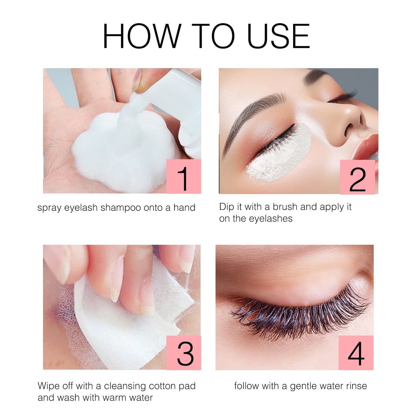 Eyelash Extension Foaming Shampoo Cleanser 30ml | SAUVASINE