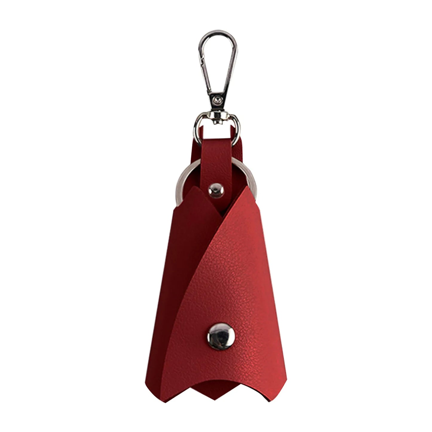Fashion Creative Bat Shape PU Leather Keychain Men Women Key Holder Organizer Pouch Split Car Key Wallet Housekeeper Keyring Peaceful Pleasures Health and Wellness Wine One Size