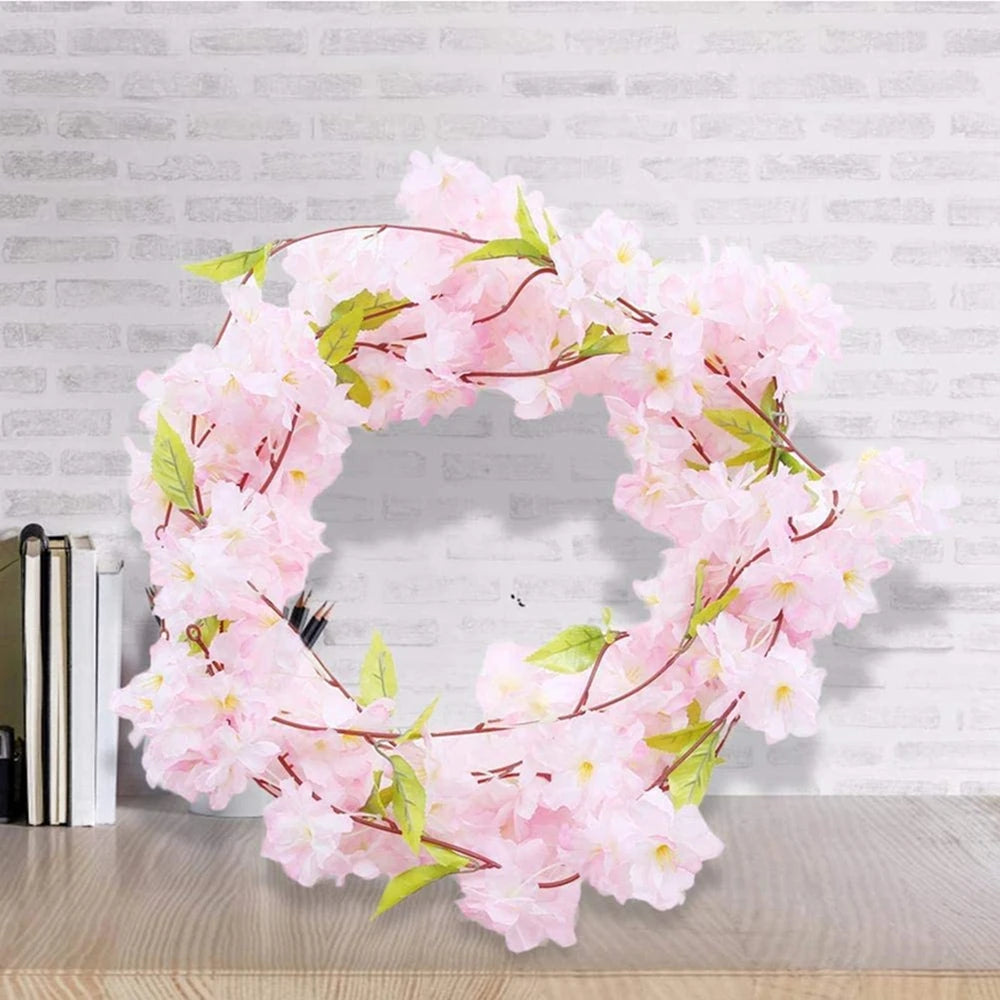220cm Artificial Cherry Blossom Vine – Wedding & Home Decor