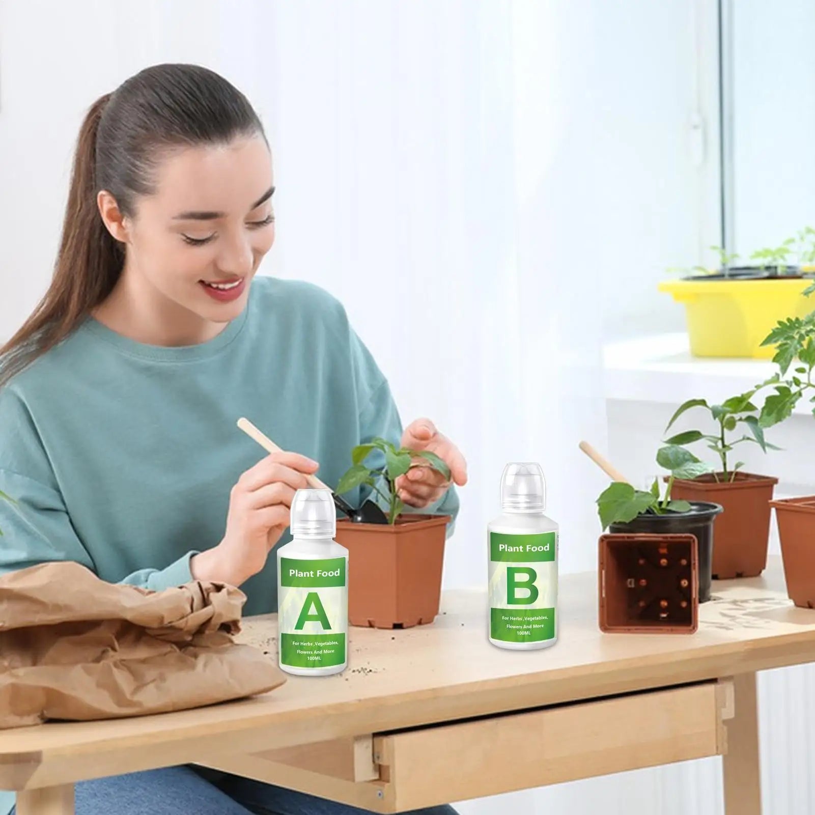 Hydroponic AB Nutrients Solution Set | Soilless Grow Fertilizer Hydroponic Fertilizer Peaceful Pleasures Health and Wellness