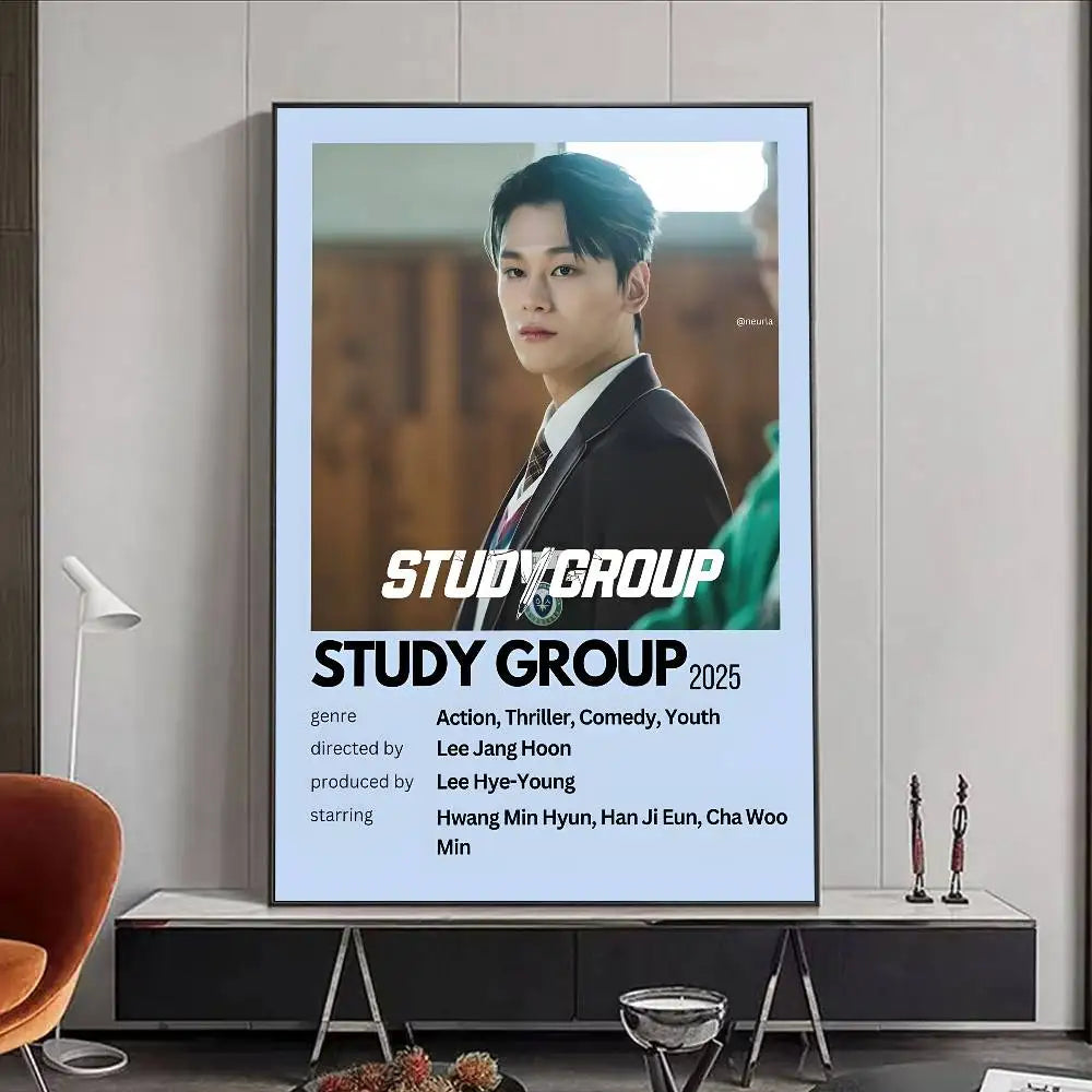 Hot Kdrama S-Study group Poster HD art poster for home living room bar office decoration sticky waterproof Peaceful Pleasures Health and Wellness z19 30X40cmNoframe