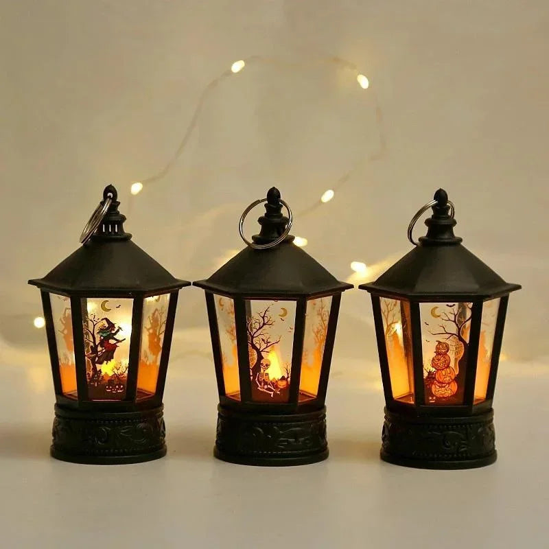 Halloween Pumpkin Lights Horror Ghost Wind Lantern Christmas Light