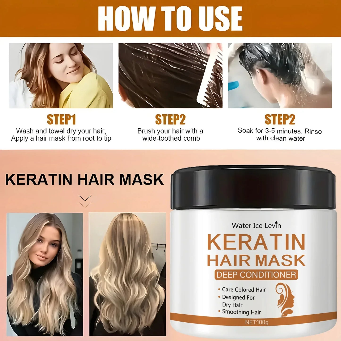 Keratin Hair Mask – Deep Conditioning for Dry & Damaged Hair