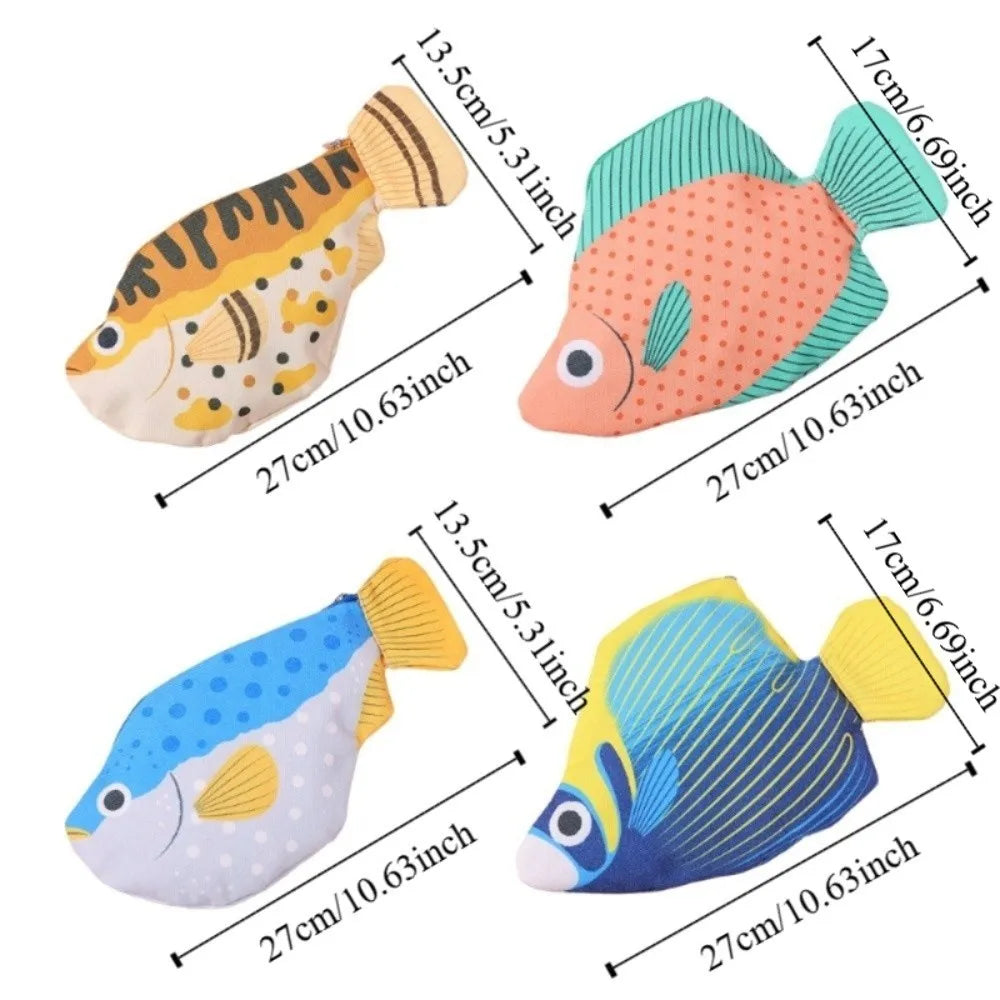 Pufferfish Back-To-School Stationery Bag Pen Bag Deep-Sea Fish Fish Pencil Case Desktop Storage Aesthetic Peaceful Pleasures Health and Wellness