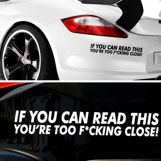 20 * 3CM 2pcs If You Can Read This You Too Close Car Decal Sticker Peaceful Pleasures Health and Wellness WHITE