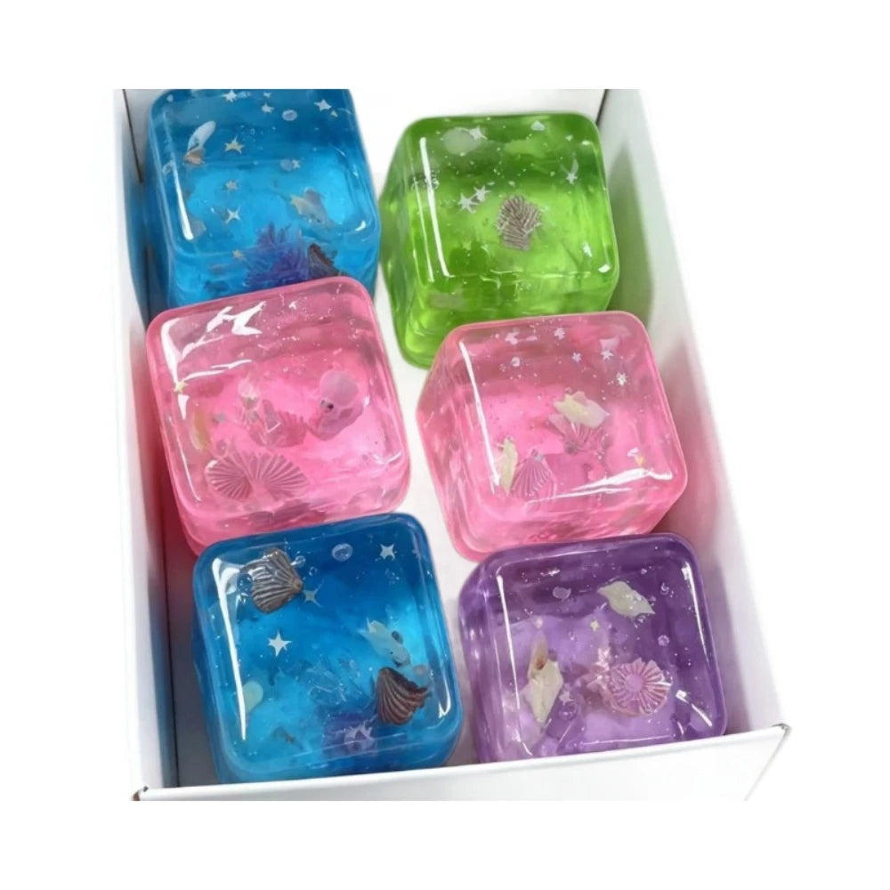 Ocean Squishy Cube Slow Rise Sensory Fidget Toy | Kids & Adults