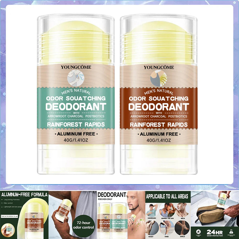 YOUNGCOME Men's Antiperspirant Deodorant Stick – 72Hr Protection