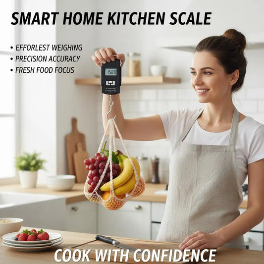 High-precision portable electronic scale household portable mini weighing scale 50kg hook scale food scale （No battery） Peaceful Pleasures Health and Wellness