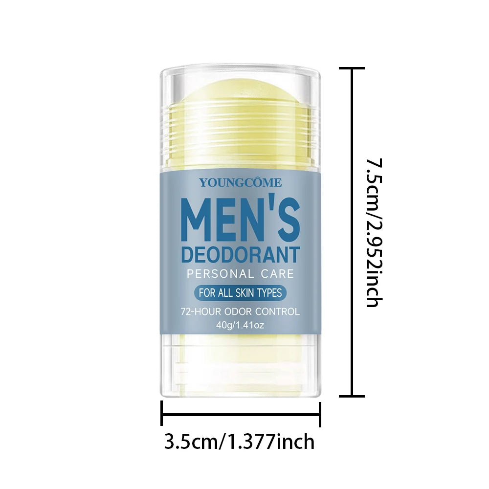 YOUNGCOME Men Deodorant StickRemove Armpit Odor Underarm Refresh Sticks Refresh Anti Sweating Keep Drying Lasting Fragrance Peaceful Pleasures Health and Wellness 1pcs