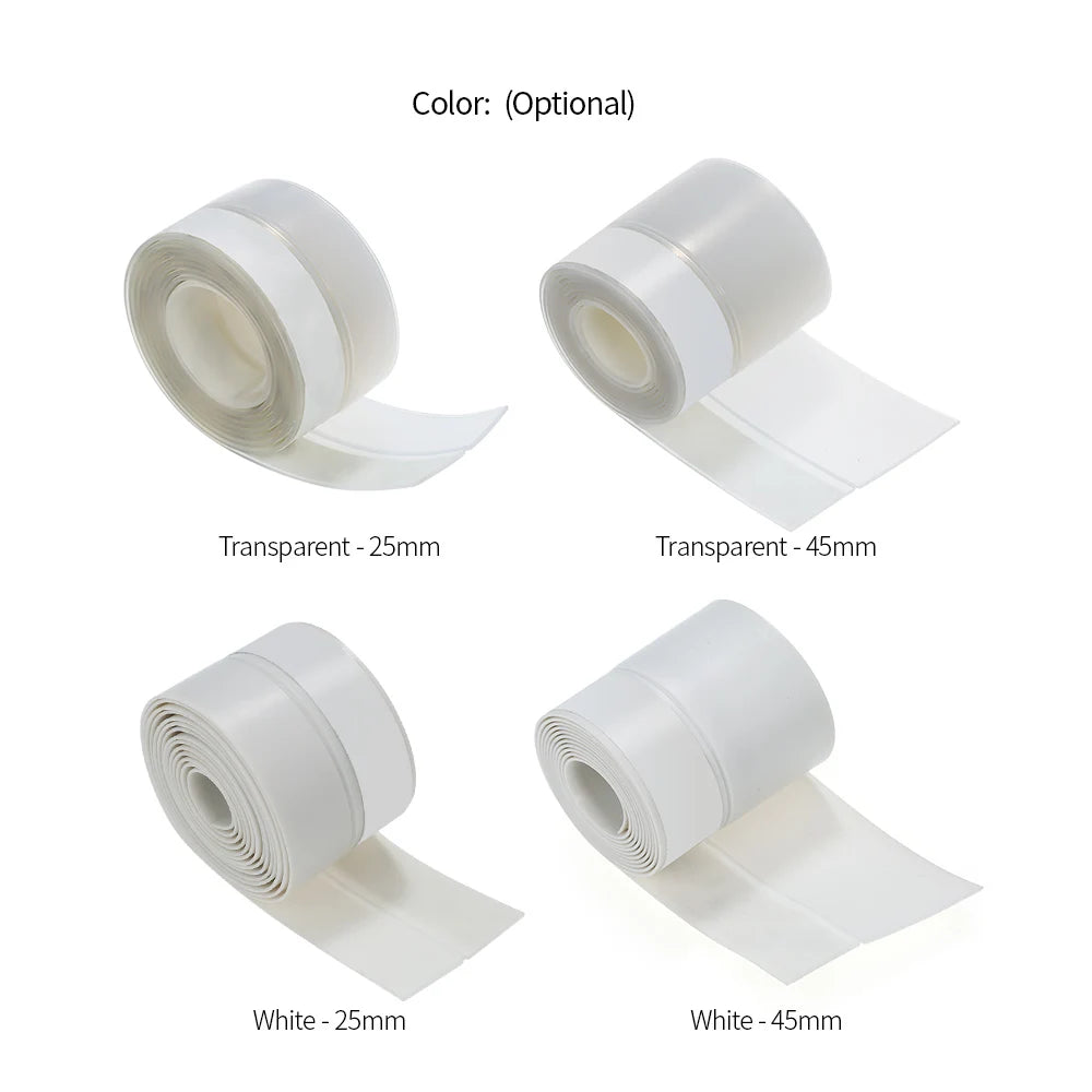 1m PVC Sealing Strip Kitchen Bathroom Shower Sink Bath Tape Wall