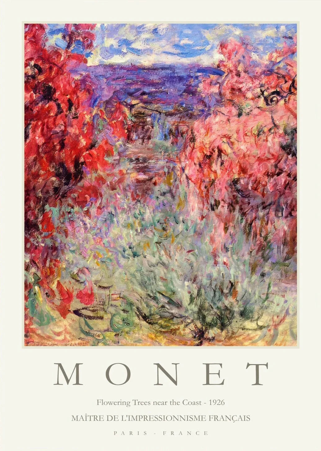 Claude Monet Abstract Landscape Canvas Wall Art | Unframed Print