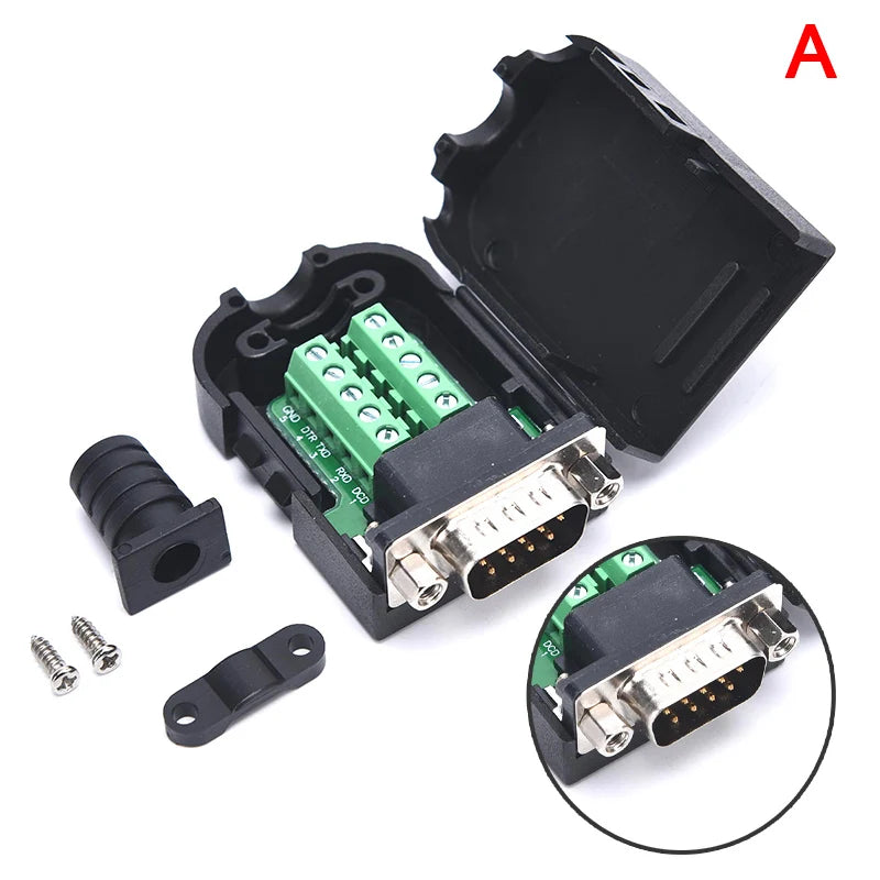 New DB9 Connector RS232 Male Female 9 Pin RS485 Breakout Terminals COM Connectors Peaceful Pleasures Health and Wellness A