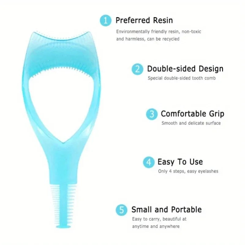 3-in-1 Mascara Guide & Eyelash Applicator Brush | Curl & Define