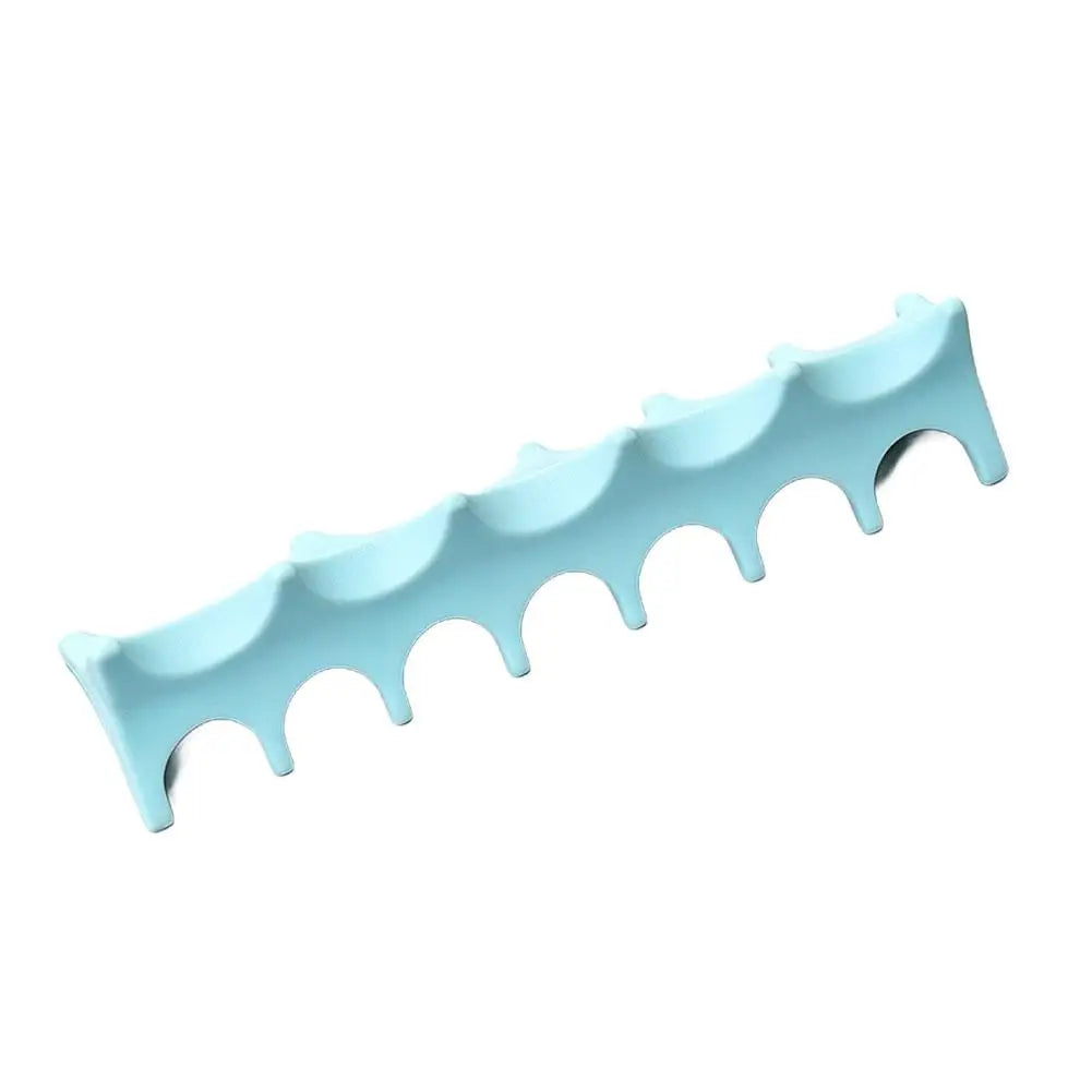 Silicone Fishbone Nail Brush Holder – 5-Slot Pen Organizer