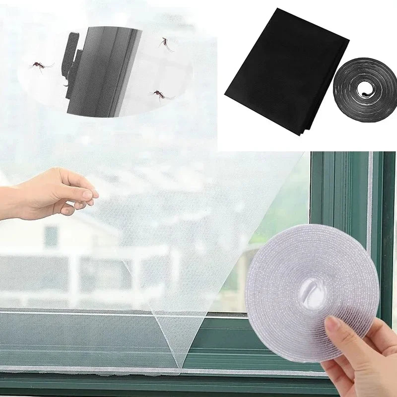DIY Mosquito Net Self-adhesive Indoor Anti-insect Fly Screen Curtains Window Net Protections Mesh Home Textile Bed Garden Peaceful Pleasures Health and Wellness