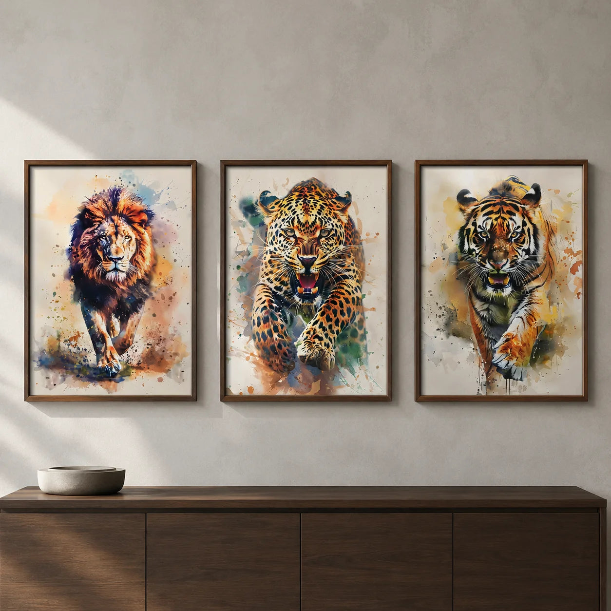 Modern Minimalist Tiger Canvas Wall Art – Wildlife Poster Print Canvas Wall Art Peaceful Pleasures Health and Wellness