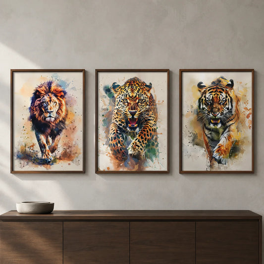 Modern Minimalist Tiger Canvas Wall Art – Wildlife Poster Print Canvas Wall Art Peaceful Pleasures Health and Wellness