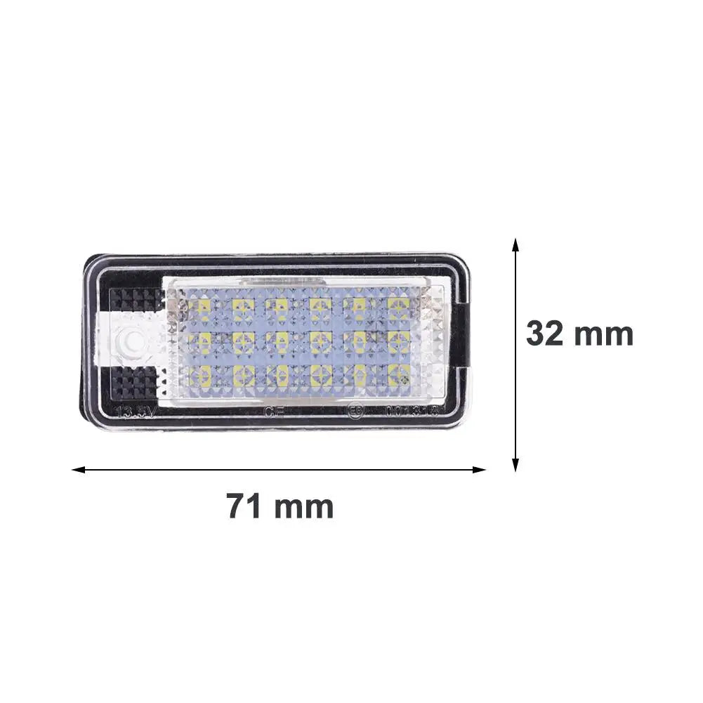 Audi LED License Plate Lights 2pcs Error Free – A3 A4 A6 Q7 S4