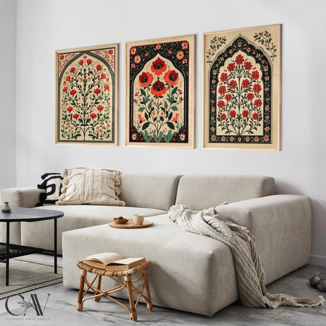Nordic,Religion Floral Arch Art Islamic Muslim Wall Art Print Canvas Painting Poster Picture For Living Room,Bedroom Home Decor Peaceful Pleasures Health and Wellness