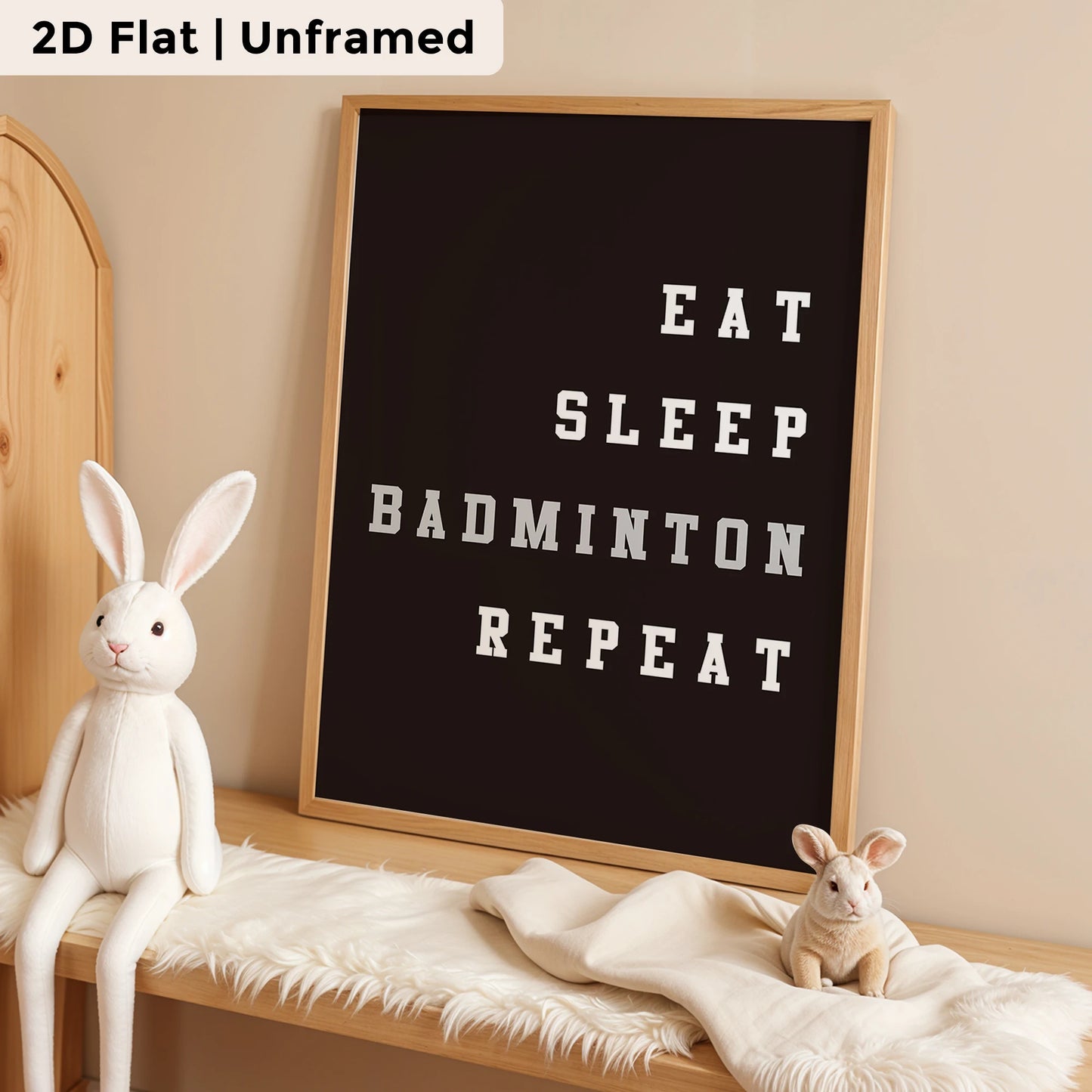 3-Piece Cartoon Badminton Canvas Wall Art | Kids & Living Room Decor
