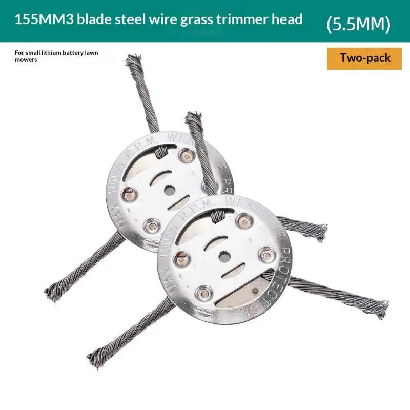 6-Inch Steel Wire Wheel Brush Head for Trimmer & Brushcutter